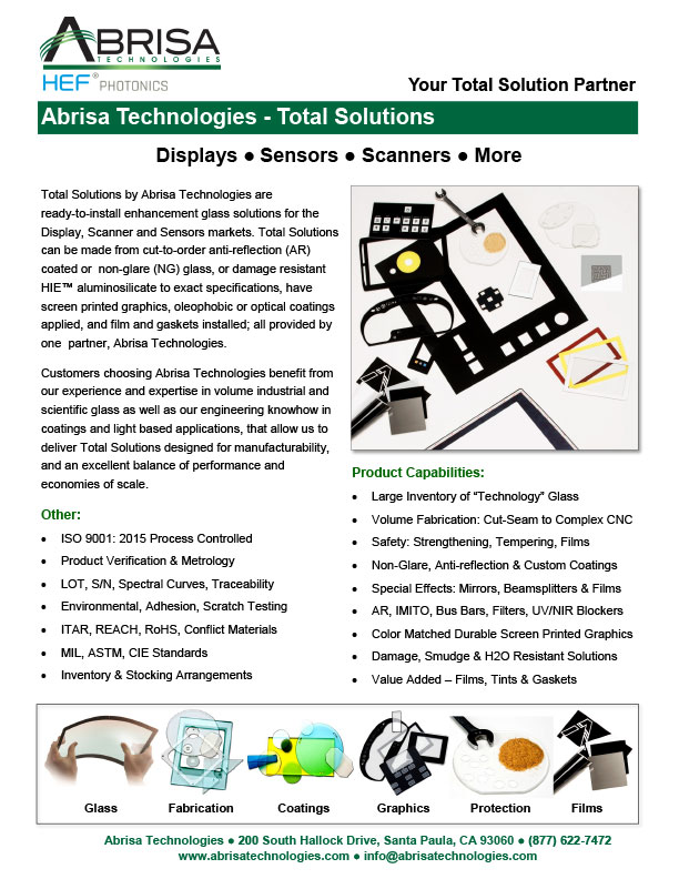 Abrisa Technologies - Total Solutions