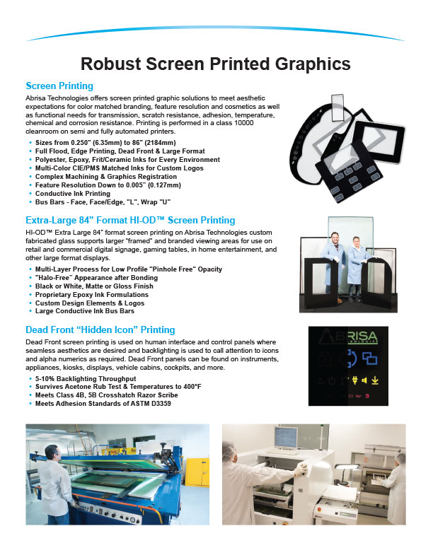 Robust Screen Printed Graphics Capabilities PDF